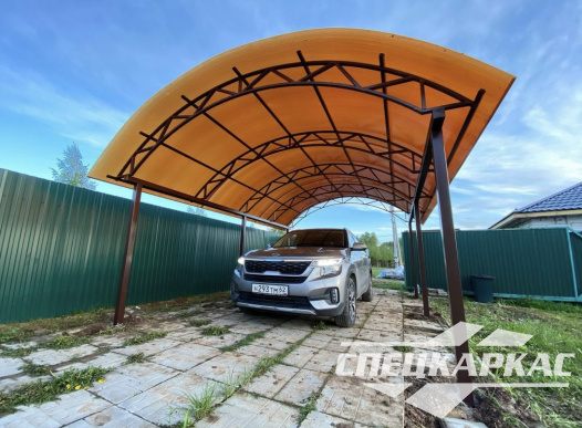 Навес для одной машины на дачу №26 - фото 1223