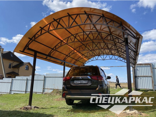 Арочный навес из поликарбоната для автомобиля №3 - фото 999
