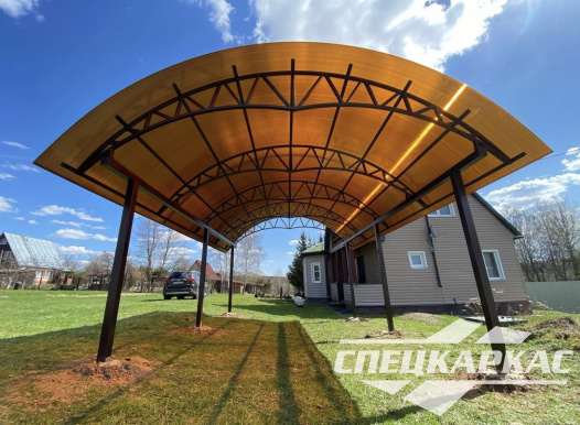 Арочный навес из поликарбоната для автомобиля №3 - фото 1000