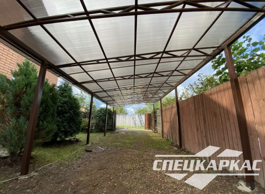 Односкатный навес для автомобилей (скат от соседа) №91 - фото 1869